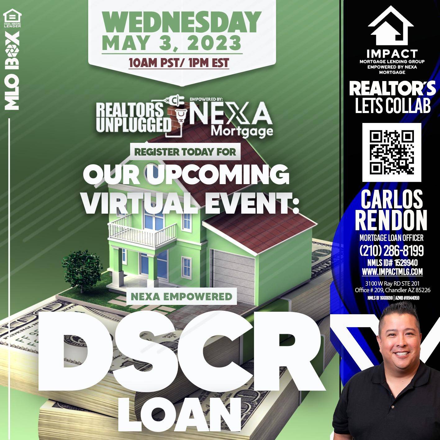 DSCR LOAN - Carlos Rendon - Mortgage Loan Officer