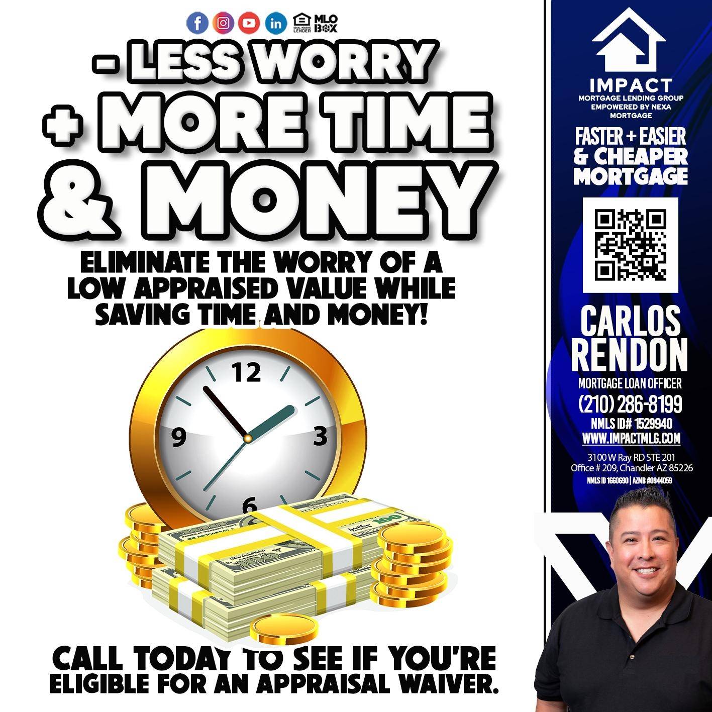 LESS WORRY - Carlos Rendon - Mortgage Loan Officer